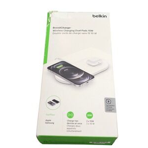 BbU Belkin Boost Charge 10W Wireless Charging‎ Dual Pad - White Used
